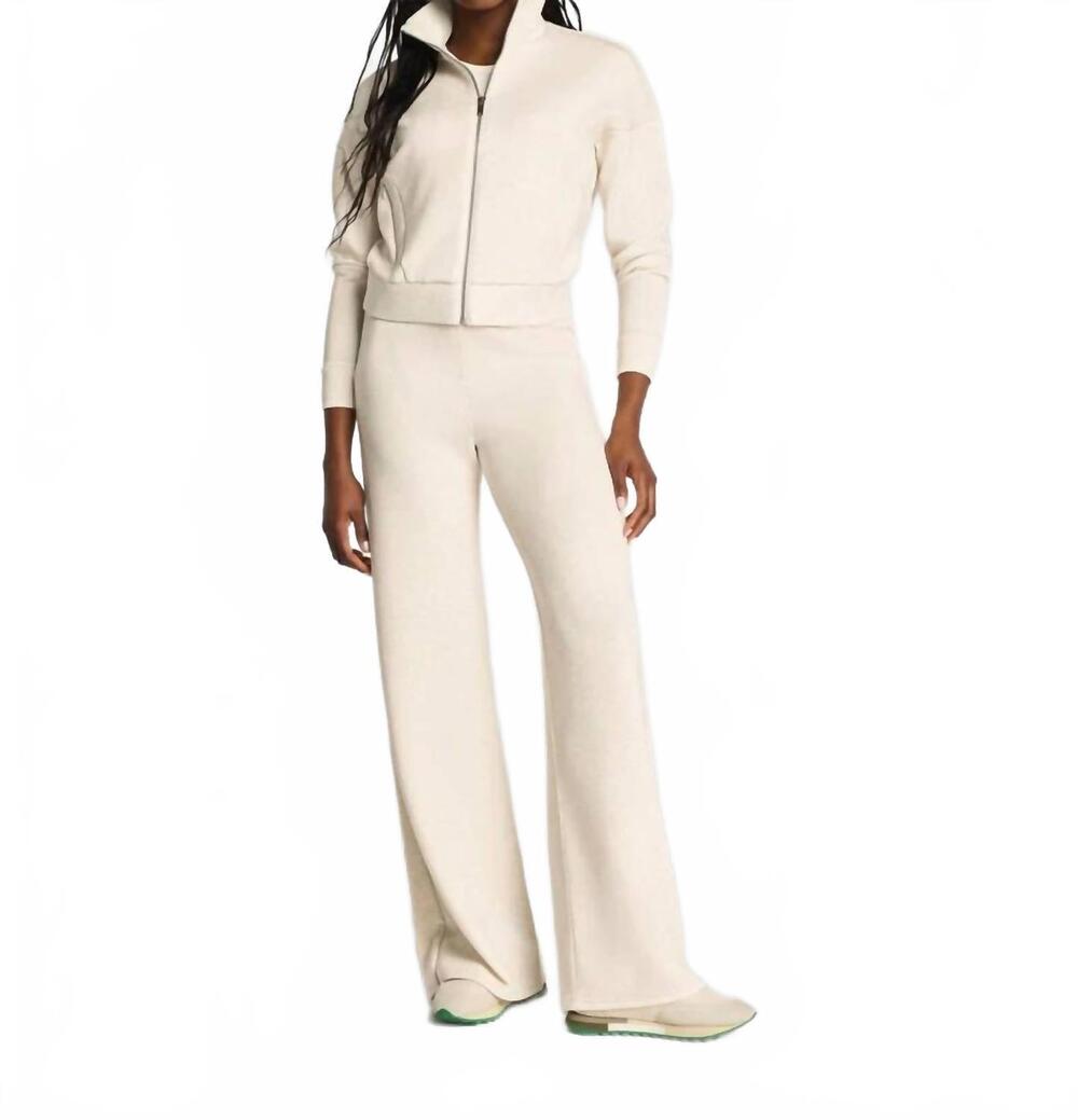 NEW SPANX straight leg pant in oatmeal heather